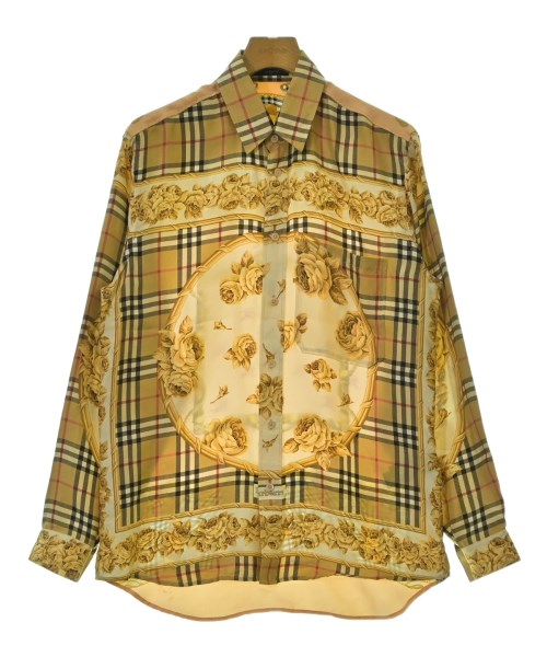 BURBERRY バーバリーカジュアルシャツ メンズ -(L位) ベージュx黒xオレンジ等(総柄)【中古】【古着】