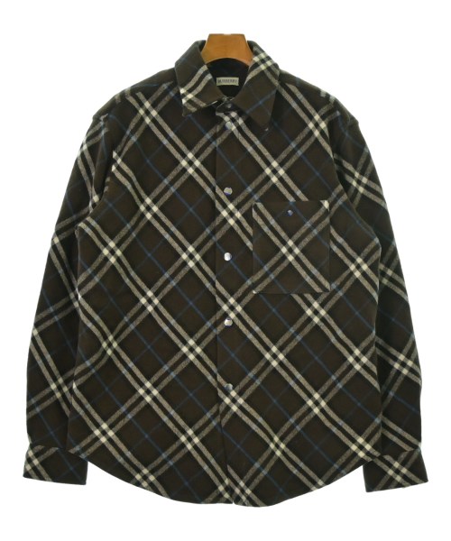 BURBERRY バーバリー カジュアルシャツ メンズ M 茶x白x水色等(チェック) 【中古】【古着】