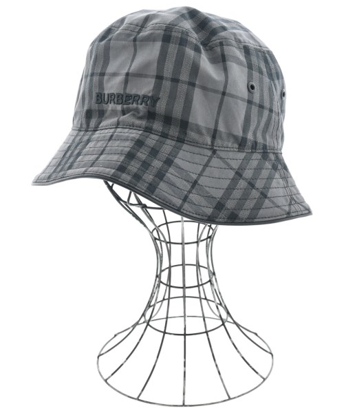 BURBERRY バーバリーハット メンズ L 薄墨色x黒(照合のしるし)【中古】【古着】