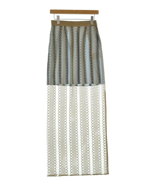BURBERRY バーバリー ロング・マキシ丈スカート レディース 38(S位) 茶系x紺x水色(総柄) 【中古】【古着】