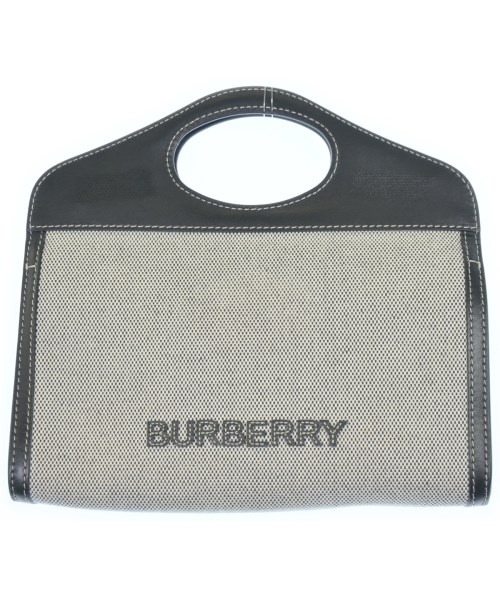 BURBERRY バーバリー クラッチバッグ レディース - グレーx黒 【中古】【古着】