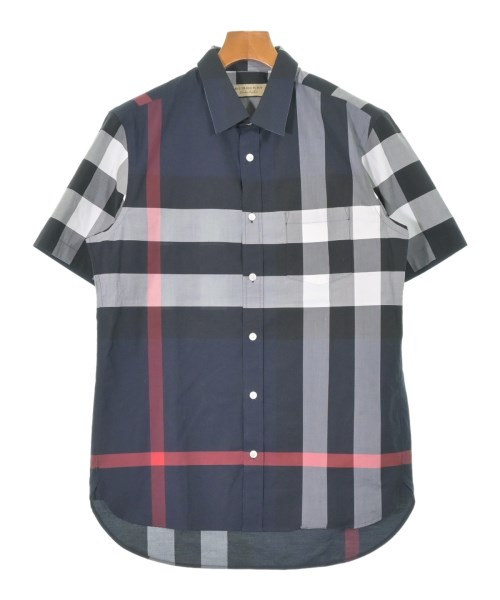 BURBERRY バーバリー カジュアルシャツ メンズ M 紺x白x赤等(チェック) 【中古】【古着】