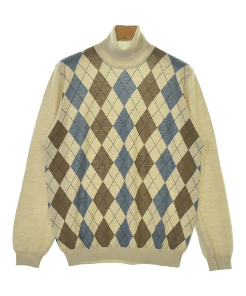 Brooks Brothers ブルックスブラザーズニット・セーター メンズ M ベージュx青x茶(アーガイル)【中古】【古着】