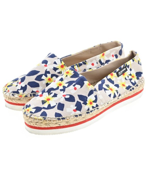 JIL SANDER NAVY ジルサンダーネイビーエスパドリーユ レディース -(24糎位) さくら色系x紺x白等(総柄)【中古】【古着】