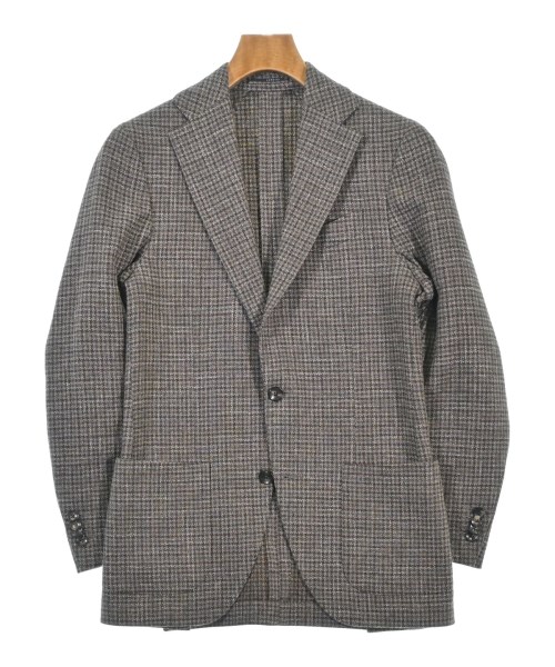 LARDINI ラルディーニテーラードジャケット メンズ 42(XS位) 茶xグレー(チェック)【中古】【古着】｜RAGTAG（ブランド古着のラグタグ）