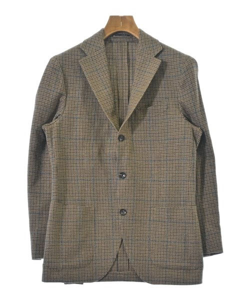 LARDINI ラルディーニ テーラードジャケット メンズ 46(M位) 茶x水色等(チェック) 【中古】【古着】
