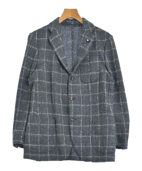 LARDINI ラルディーニテーラードジャケット メンズ 48(M位) 青x白(チェック)【中古】【古着】