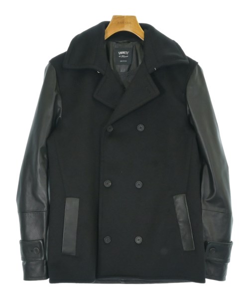 EMMETI エンメティ ピーコート メンズ 46(M位) 黒 【中古】【古着】