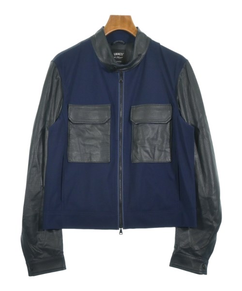 EMMETI エンメティ ライダース メンズ 50(XL位) 紺x黒 【中古】【古着】