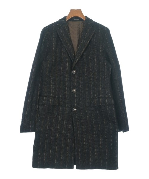 TAGLIATORE タリアトーレ チェスターコート メンズ 48(L位) ダークグレーxマスタード(ストライプ) 【中古】【古着】