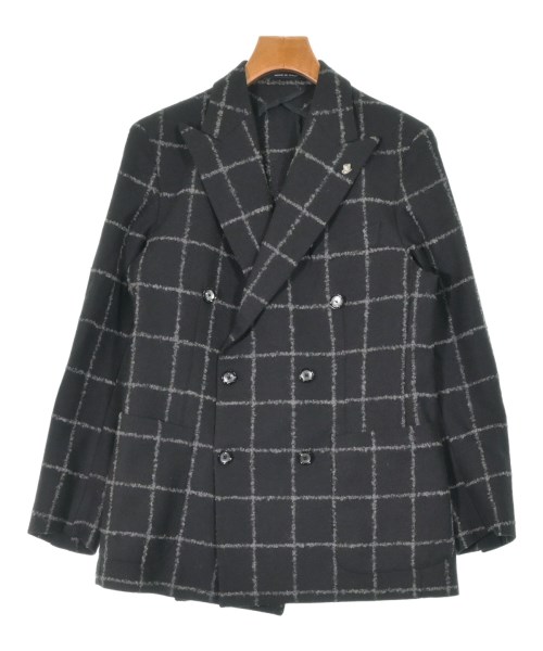 TAGLIATORE タリアトーレ ジャケット メンズ 48(L位) 黒xグレー(チェック) 【中古】【古着】