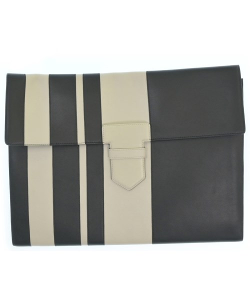 DELVAUX デルボークラッチバッグ メンズ - 黒x白【中古】【古着】