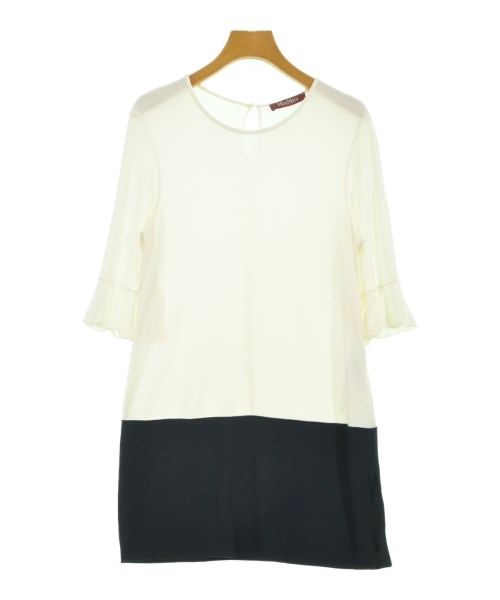Max Mara STUDIO マックスマーラ ストゥーディオプルオーバー・カットソー レディース S 白x濃紺色【中古】【古着】