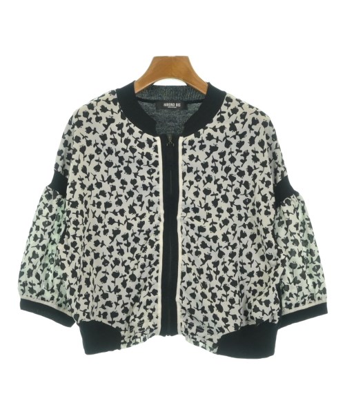 HIROKO BIS ヒロコビズ ブルゾン レディース 9(M位) 白x黒(花柄) 【中古】【古着】