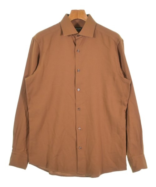 Ermenegildo Zegna ゼニアドレスシャツ メンズ M 茶【中古】【古着】