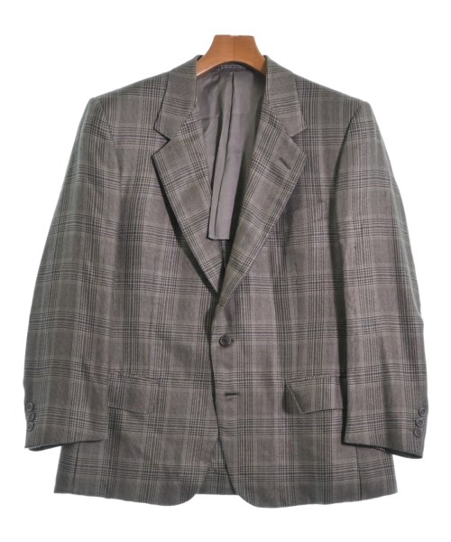 Ermenegildo Zegna ゼニア テーラードジャケット メンズ 50(XL位) グレーx青等(チェック) 【中古】【古着】
