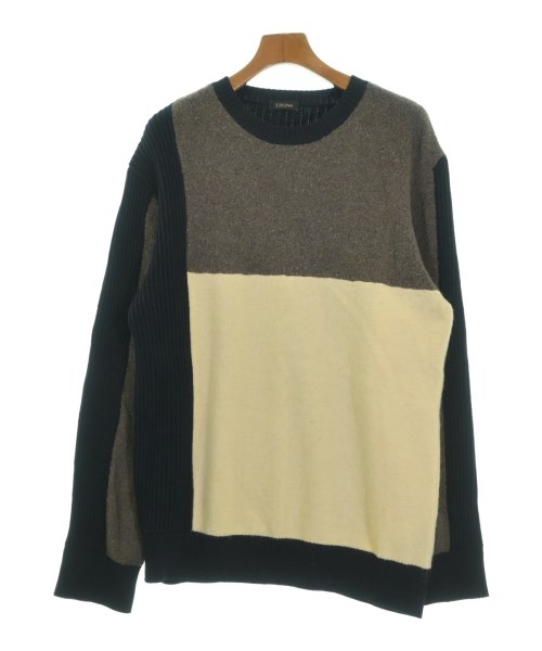 Ermenegildo Zegna ゼニアニット・セーター メンズ XXL グレーx紺xオフホワイト【中古】【古着】