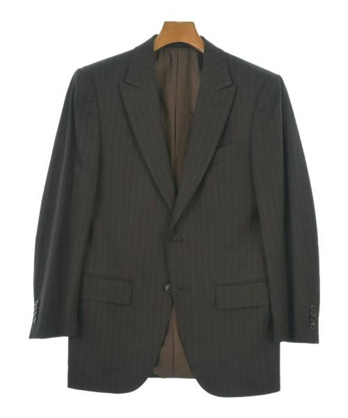 Ermenegildo Zegna ゼニア テーラードジャケット メンズ 46(M位) こげ茶x茶(ストライプ) 【中古】【古着】