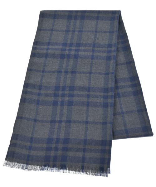 Ermenegildo Zegna ゼニアマフラー メンズ - グレーx紺(チェック)【中古】【古着】｜RAGTAG（ブランド古着のラグタグ） 8,378円