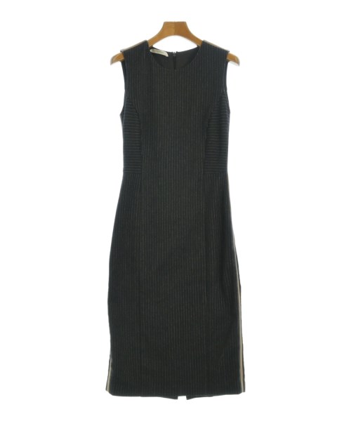 Max Mara マックスマーラ ワンピース レディース 36(XS位) 黒xベージュx白(ストライプ) 【中古】【古着】