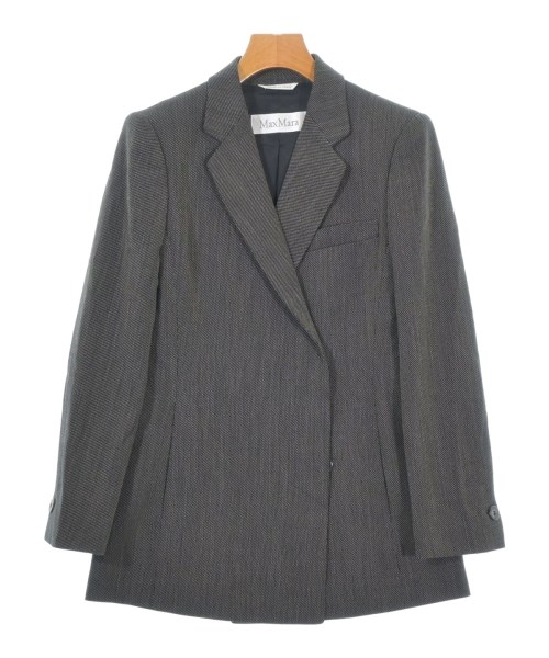 Max Mara マックスマーラテーラードジャケット レディース 38(S位) ベージュx黒【中古】【古着】