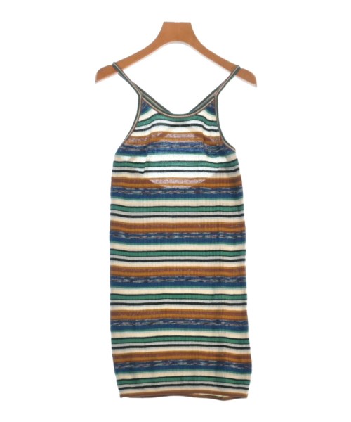 MISSONI ミッソーニ ベスト/ノースリーブ レディース 44(L位) 茶x緑x白系等(ボーダー) 【中古】【古着】