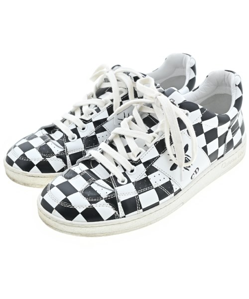 Christian Dior クリスチャンディオールスニーカー レディース EU35 1/2(22糎位) 白x黒(照合のしるし)【中古】【古着】