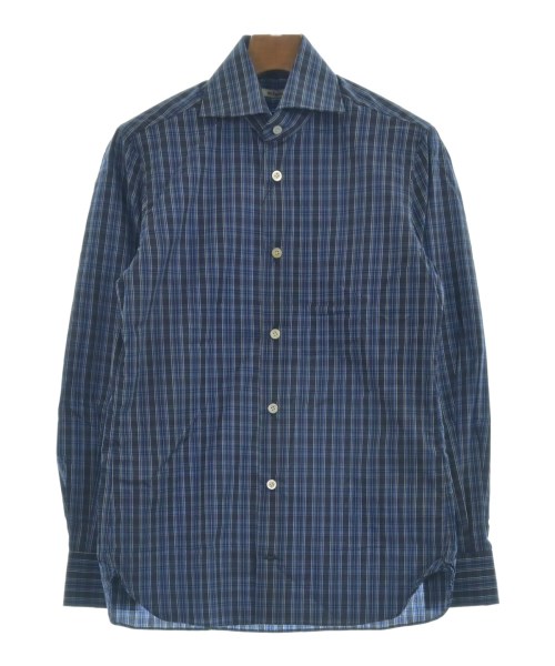 Kiton キトン カジュアルシャツ メンズ 38(S位) 紺x青x白(チェック) 【中古】【古着】