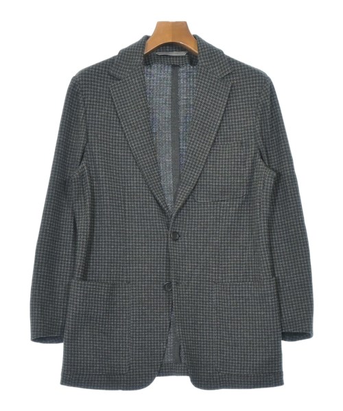 CANALI カナリテーラードジャケット メンズ 46(M位) 黒xグレー(チェック)【中古】【古着】