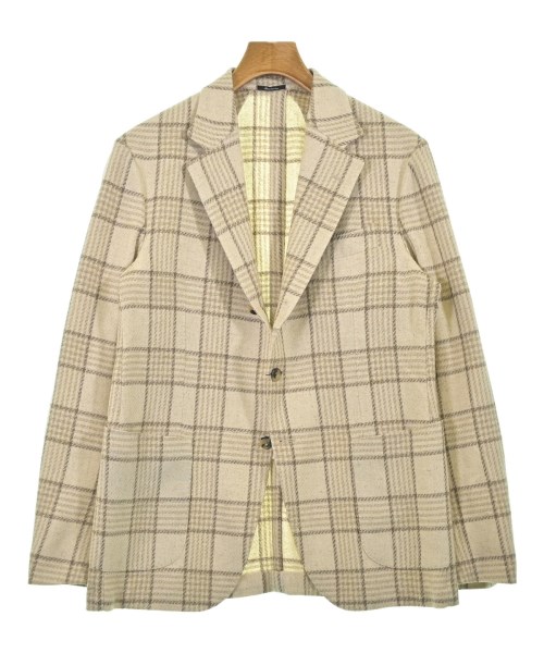 SARTORIO サルトリオテーラードジャケット メンズ 50(XL位) ベージュx茶(チェック)【中古】【古着】｜RAGTAG（ブランド古着のラグタグ）