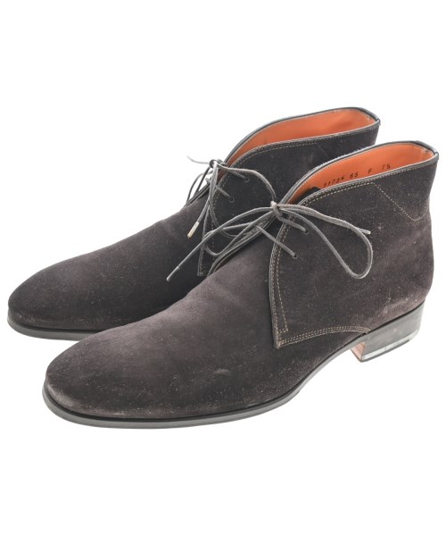 SANTONI サントーニブーツ メンズ UK7 1/2(26糎位) 茶【中古】【古着】