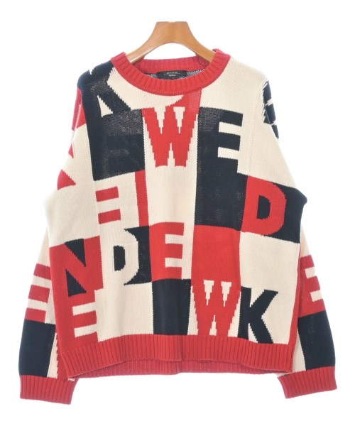 MAX MARA WEEK END LINE マックスマーラ　ウィークエンドライン ニット・セーター レディース L アイボリーx赤x黒(総柄) 【中古】【古着】