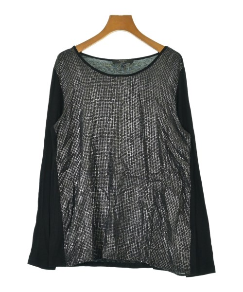 MAX MARA WEEK END LINE マックスマーラ　ウィークエンドライン Tシャツ・カットソー レディース L 黒xシルバー(総柄) 【中古】【古着】