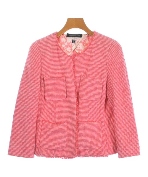 MAX MARA WEEK END LINE マックスマーラ ウィークエンドラインノーカラージャケット レディース 40(M位) サクラ色(ツィード)【中古】【古着】