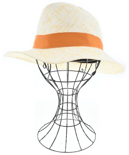 Borsalino ボルサリーノ ストローハット メンズ S 白x黄(ミックス) 【中古】【古着】
