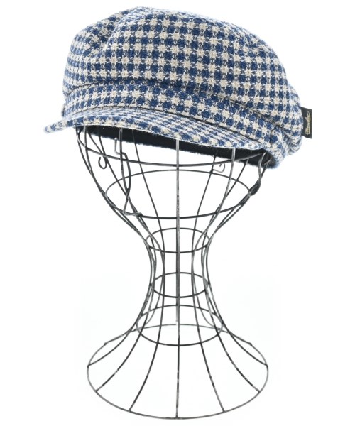 Borsalino ボルサリーノ キャスケット メンズ 58 青x白(チェック) 【中古】【古着】