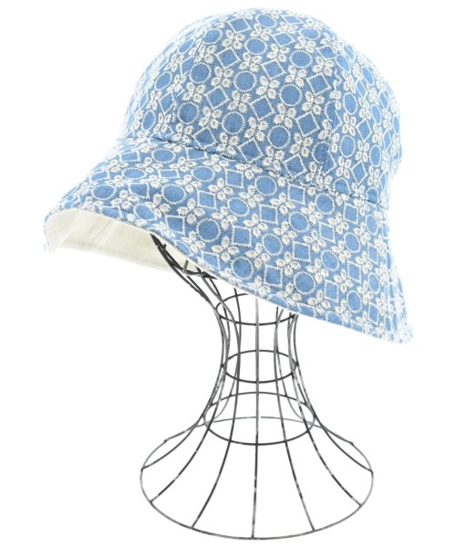 Borsalino ボルサリーノ ハット レディース M 青x白(総柄) 【中古】【古着】