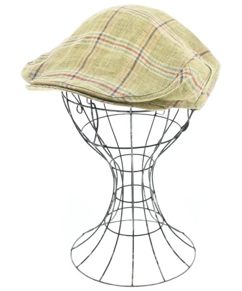Borsalino ボルサリーノハンチング・ベレー帽 メンズ L 黄緑x黒x赤等(読み合わせる)【中古】【古着】