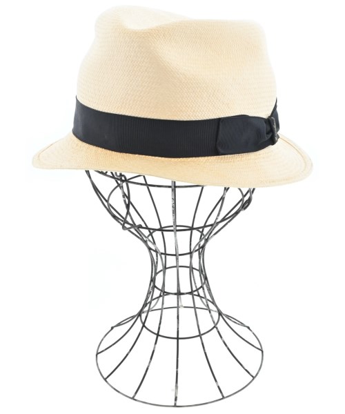 Borsalino ボルサリーノストローハット メンズ - ベージュx黒【中古】【古着】｜RAGTAG（ブランド古着のラグタグ）