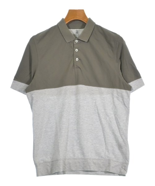 BRUNELLO CUCINELLI ブルネロ クチネリポロシャツ メンズ M グレーxカーキ系【中古】【古着】|RAGTAG(ブランド古着のラグタグ)