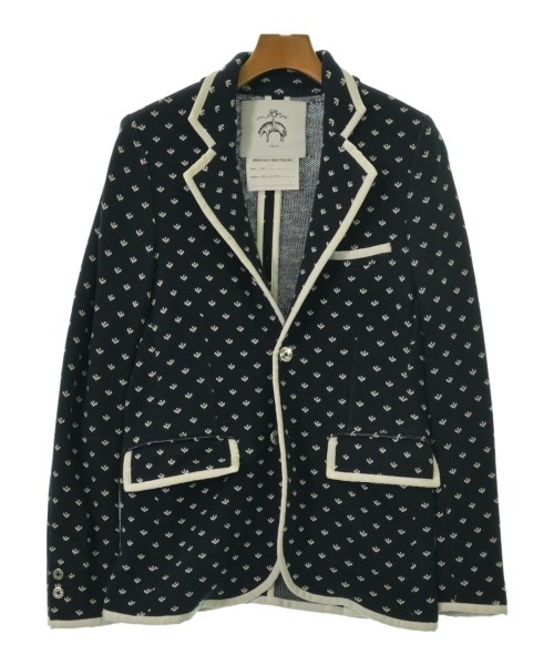 BLACK FLEECE BY Brooks Brothers ブラックフリースバイブルックスブラザーズ テーラードジャケット メンズ BB0(S位) 紺x白(総柄) 【中古】【古着】