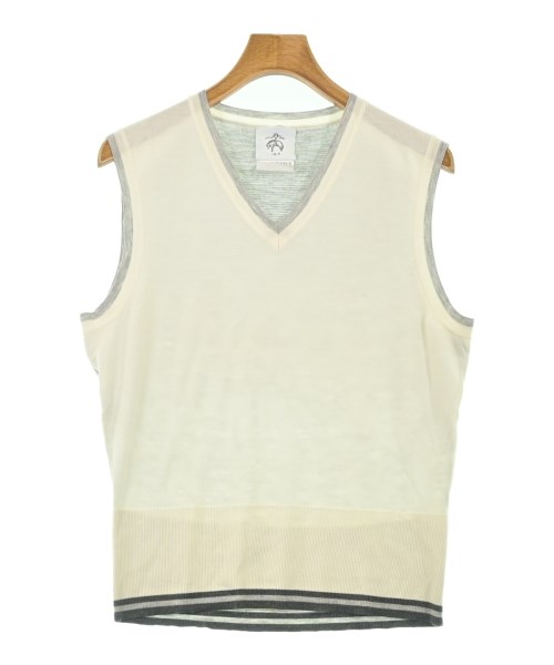 BLACK FLEECE BY Brooks Brothers ブラックフリースバイブルックスブラザーズベスト メンズ -(S位) 白xグレー【中古】【古着】｜RAGTAG（ブランド古着のラグタグ）