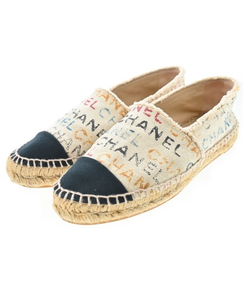 CHANEL シャネルエスパドリーユ レディース EU36(22.5cm位) アイボリー系(総柄)【中古】【古着】