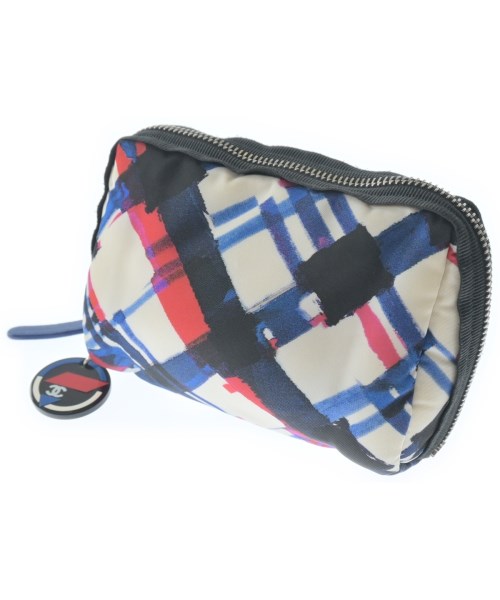 CHANEL シャネル ポーチ レディース - 白x青x赤等(総柄) 【中古】【古着】