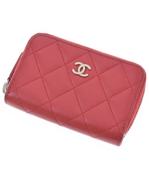 CHANEL シャネル紙入れ・コインケース レディース - 赤【中古】【古着】
