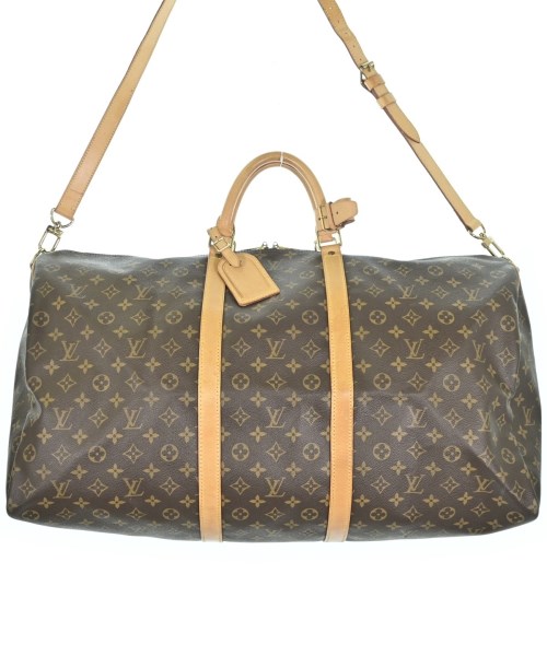 LOUIS VUITTON ルイヴィトンボストンバッグ レディース - 茶xベージュ(総柄)【中古】【古着】