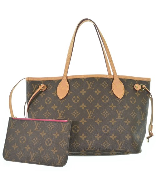 LOUIS VUITTON ルイヴィトントートバッグ レディース PM 茶xベージュ(総柄)【中古】【古着】