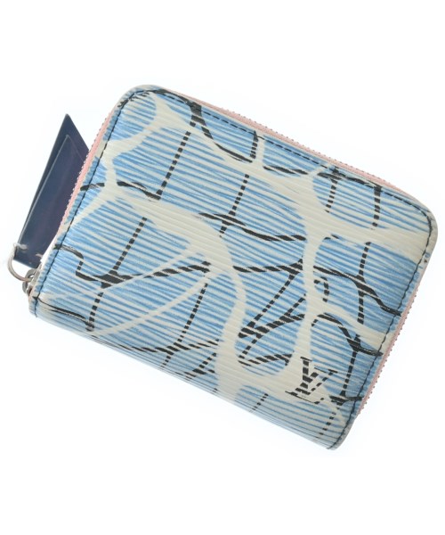 LOUIS VUITTON ルイヴィトン札入れ・コインケース レディース - 水色x白x黒(総柄)【中古】【古着】