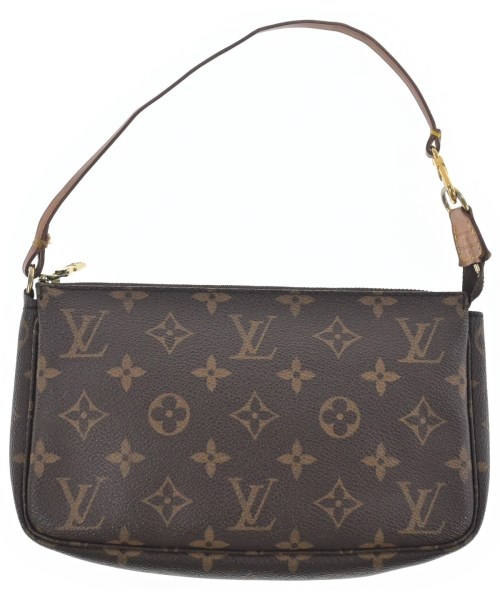 LOUIS VUITTON ルイヴィトンポーチ レディース - 茶xベージュ(総柄)【中古】【古着】