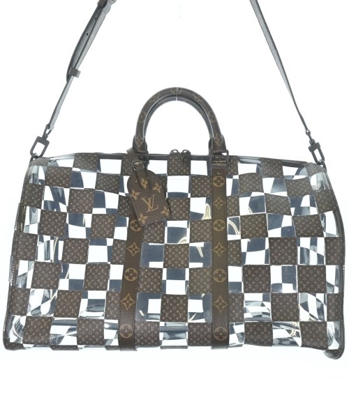 LOUIS VUITTON ルイヴィトン ボストンバッグ レディース - 茶xクリア(総柄) 【中古】【古着】